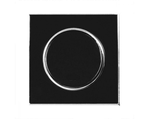 Вимикач 1-но клавішний Right Hausen LAURA чорний з підсвіткою 015022