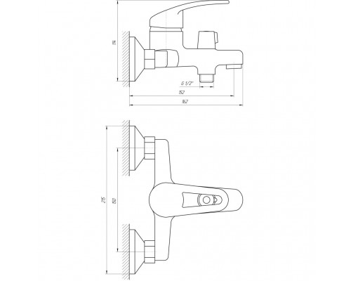 Змішувач для ванни Globus Lux CAPRICE GLCA-0102N