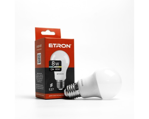 Лампа світлодіодна Led ETRON 8W 4200K Light A55 E27 1-ELP-010