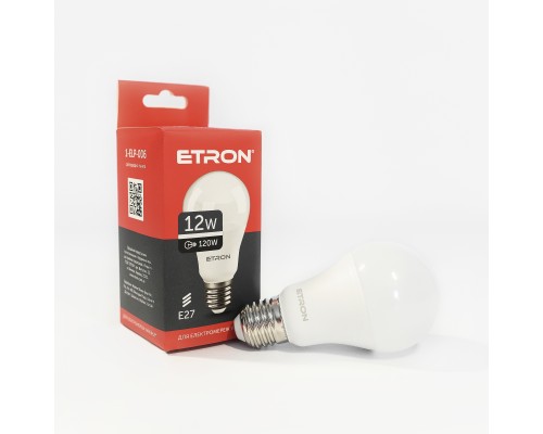 Лампа світлодіодна Led ETRON 12W 4200K Light A60 E27 1-ELP-006