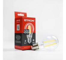 Лампа світлодіодна Led ETRON 12W 4200K Filament A60 E27 прозоре скло 1-EFP-106