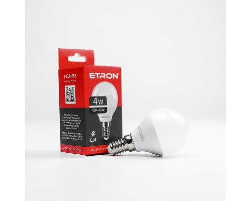 Лампа світлодіодна Led ETRON 4W 4200K Light G45 E14 1-ELP-052