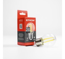 Лампа світлодіодна Led ETRON 5W 4200K Filament G45 E27 прозоре скло 1-EFP-154