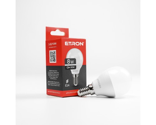 Лампа світлодіодна Led ETRON 8W 4200K Light G45 E14 1-ELP-044