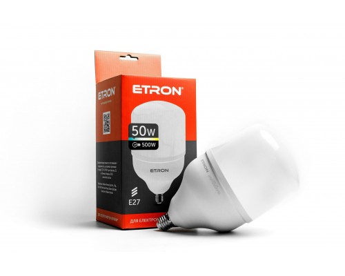 Лампа світлодіодна Led ETRON 50W 6500K High Power T140 E27 1-EHP-305