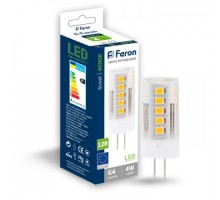 Лампа світлодіодна Led FERON 4W 4000K G4 230V LB-423