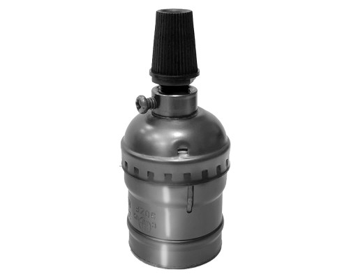 Патрон декоративний Е27 алюміній-срібло 4А, 250В 65-35-03