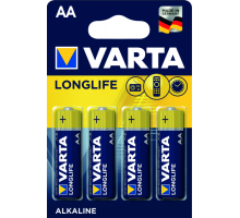 Батарейка VARTA Longlife АА (жовта полоса) ALKALINE 4шт/уп