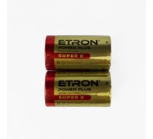 Батарейка ETRON R20 D-P2 1,5B/R20 Carbon циліндр.сольова