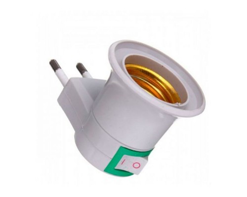 Патрон Е27 з вилкою і кнопкою LMA035