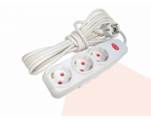 Подовжувач RIGHT HAUSEN 3-ний 5 м. з з/к і вимикачем ЕН-2213