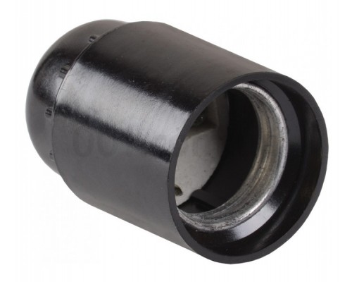 Патрон підвісний Е-27 бакеліт чорний (латунь)