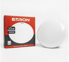 Світильник LED ETRON Communal 15W накладний круг 5000K IP65 1-ECP-504-C