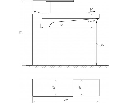 Змішувач для умивальника Globus Lux SHS-101M