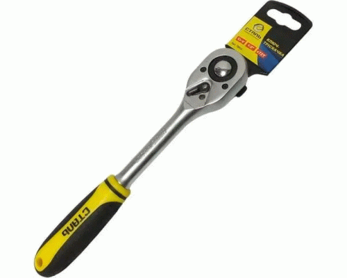 Ключ-тріскачка PROFI з підвіскою 3/8*72 зуба СТАЛЬ  70136