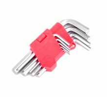 Ключі Г-подібні шестиграні 9шт.1,5-10мм  ІНТЕРТУЛ НТ-0601