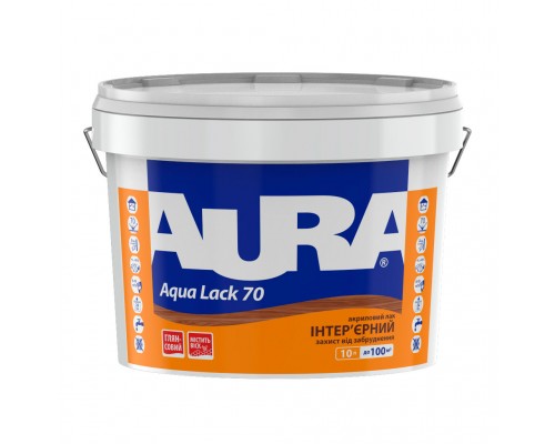 Лак акриловий 1л AURA Aqua Lack 70 глянець