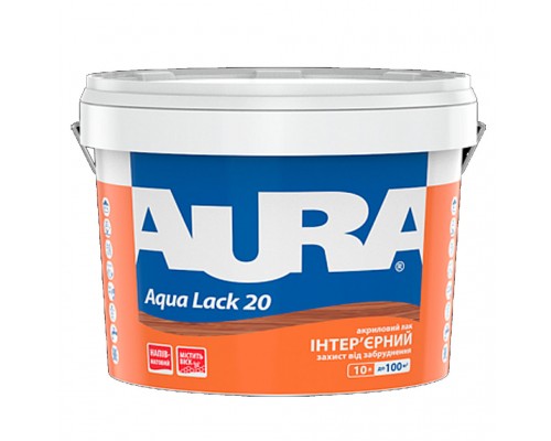 Лак акриловий 1л AURA Aqua Lack 20 шовк-мат