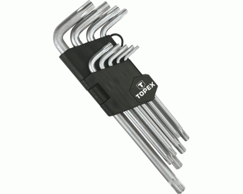 Набір ключів шестигранних 9 одиниць Т10-Т50 Torx/ 35D961 Набір ключів шестигранних 9 одиниць Т10-Т50 Torx/ 35D961