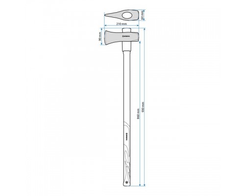 Сокира-колун 2500г ручка скловолокно НТ-0273