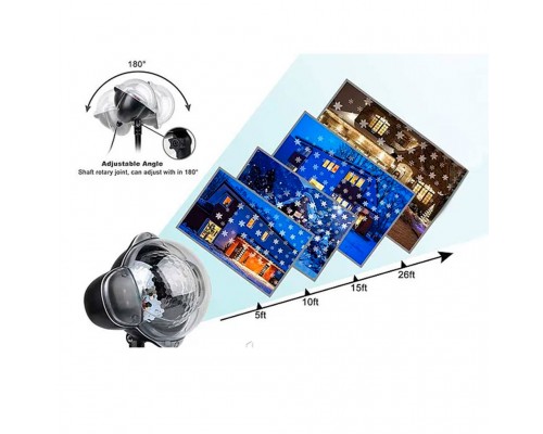 Проектор новорічний 12 сніжинок SH -003 РІС-05/ 8282