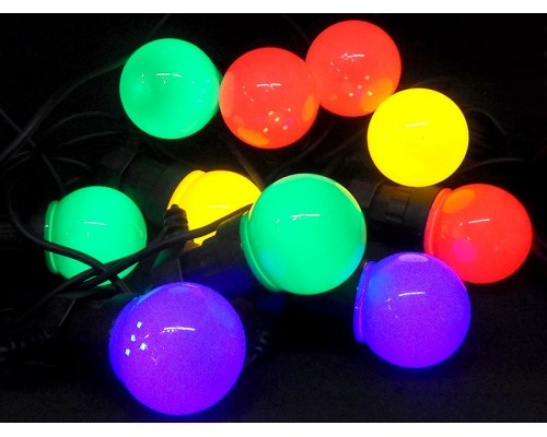 Гірлянда 10 ШАРІВ КОЛЬОРОВІ водонепроникних вулична 5м / 8491