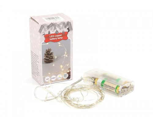 Гірлянда мідний провід (мікс) 3м на батарейках АА*2 / 9310
