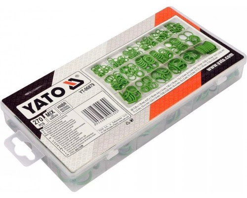 Набір гумових прокладок різних розмірів YATO з акрилонітрилового каучука (270шт) 06879