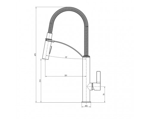 Змішувач для кухні Globus Lux GLLR-0203 SB LAZER D40/ №0103