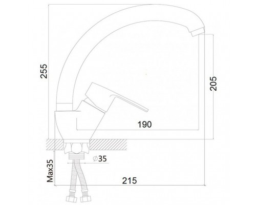 Змішувач для кухні Globus Lux GLSO-0203S-5 TERRA