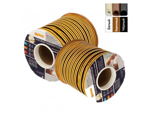 Ущільнювач самоклеючий D 10*12мм гумовий SANOK коричневий 72921