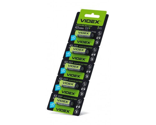 Батарейка VIDEX A23/E23A 5pcs BLISTER CARD (50/500)