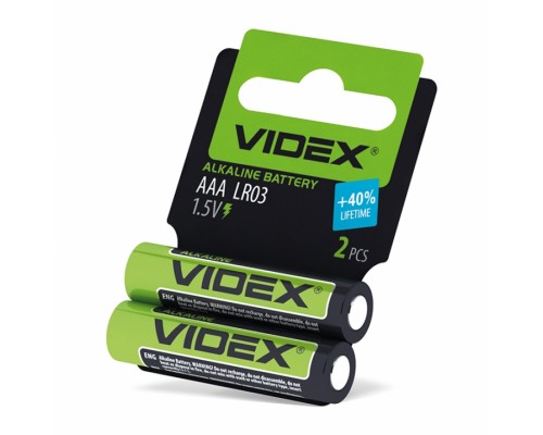 Батарейка VIDEX LR03/AAA 2pcs SHRINK CARD (60/720)