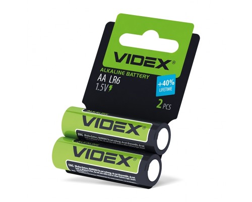 Батарейка VIDEX LR6/AA 2pcs SHRINK CARD (60/720) за блістер