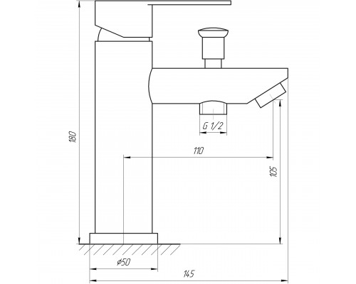 Змішувач для умивальника Globus Lux ALPEN SBT1-106B