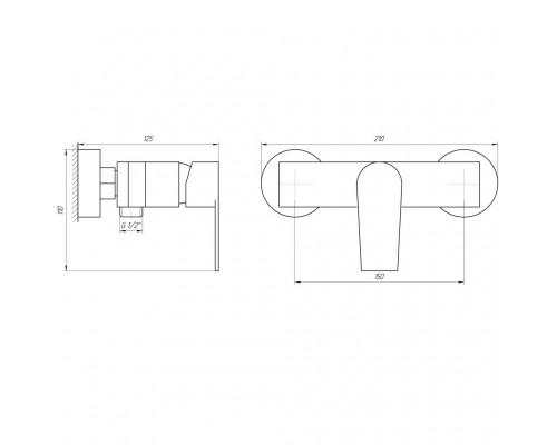 Змішувач для душа, Globus Lux MAIN SHM-105-M