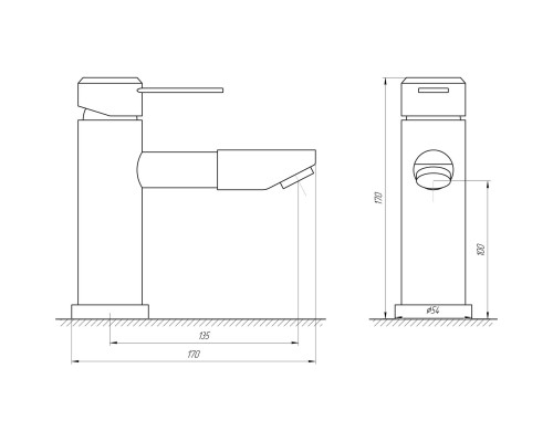 Змішувач для умивальника Globus Lux WIEN SBT2-101