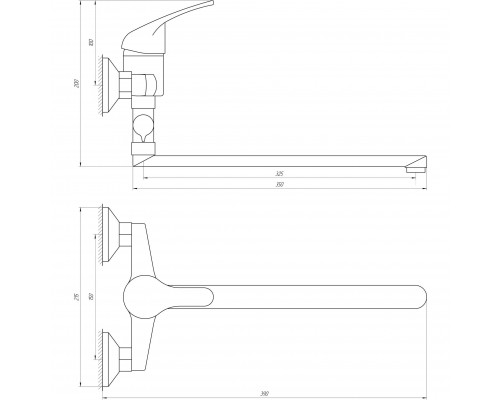 Змішувач для ванни Globus Lux Solly GLSO-0108