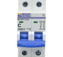 Автоматичний вимикач АСКО C-типу 2р 25А ВА-2017 A0010170014