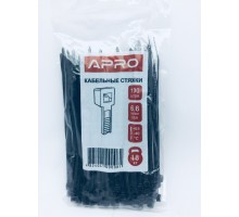 Стяжка кабельна, пласт., 150*4,0 мм., чорна, (100шт/уп), APRO 88881