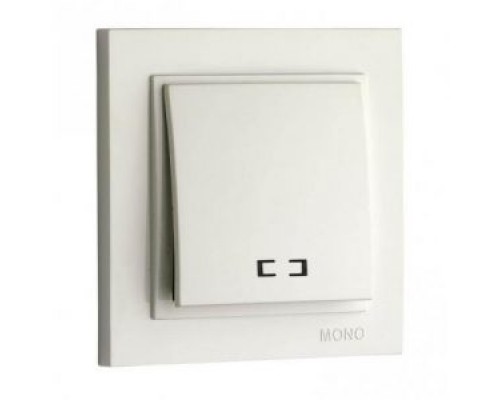 Вимикач 1-но клавішний Mono Electric DESPINA з підсвіткою білий 102-190025-101