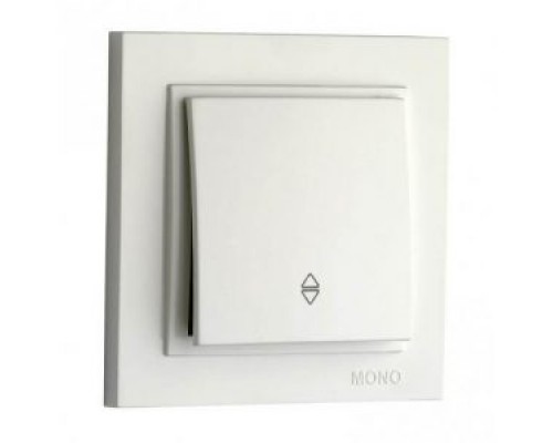Вимикач 1-но клавішний Mono Electric DESPINA прохідний білий 102-190025-109
