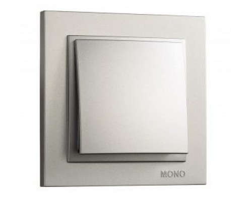 Вимикач 1-но клавішний Mono Electric DESPINA срібло 102-212125-100