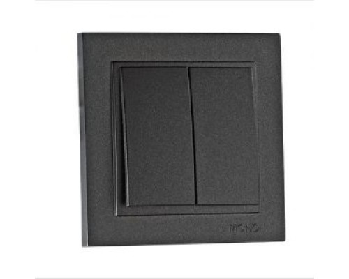 Вимикач 2-х клавішний Mono Electric DESPINA графіт 102-202025-102