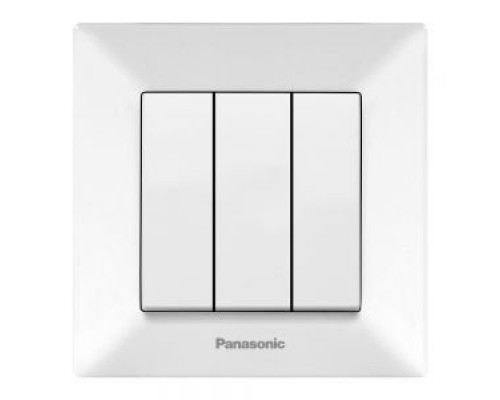 Вимикач 3-х клавішний Panasonic Arkedia Slim білий 0015-2WH-UA