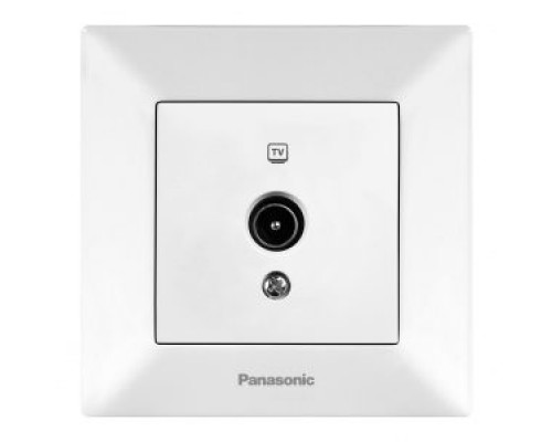 Розетка 1-на телевізійна TV Panasonic Arkedia Slim біла кінцева WNTC0451-2WH-UA