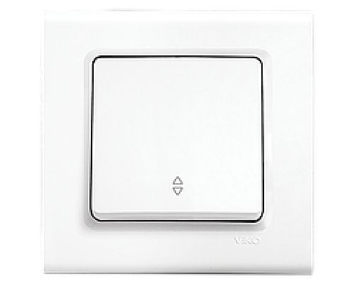 Вимикач одноклавішний прохідний Viko Linnera Білий 90400004
