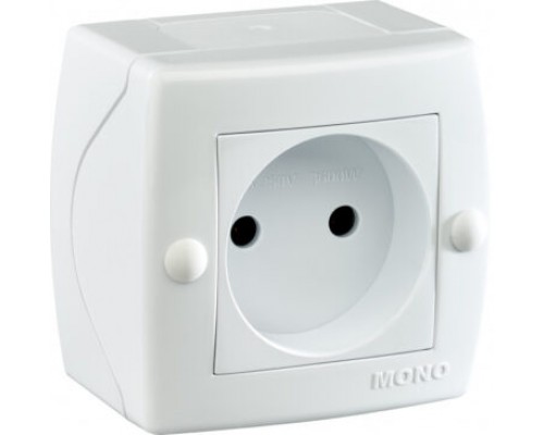 Розетка 1-на без заземлення Mono Electric OCTANS біла 104-010106-116