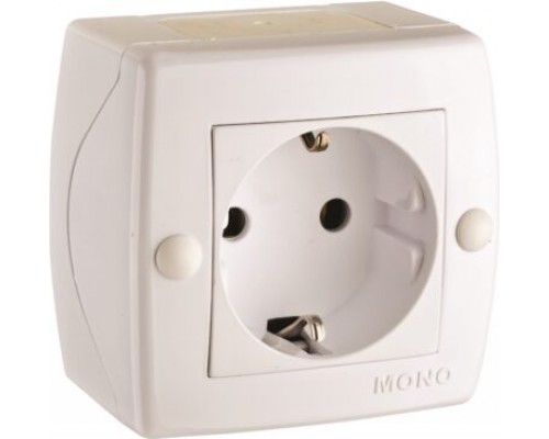 Розетка 1-на з заземленням Mono Electric OCTANS біла 104-010107-117