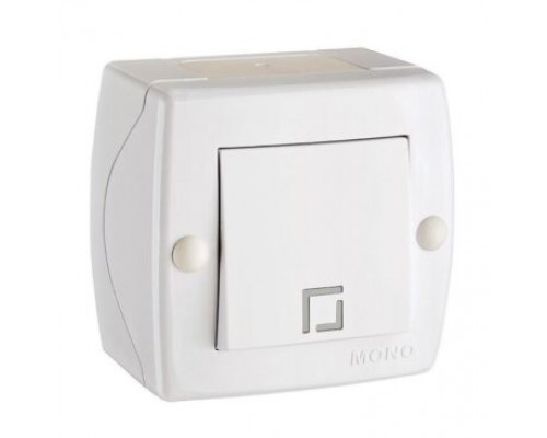 Вимикач 1-но клавішний Mono Electric OCTANS білий IP20 104-010101-100